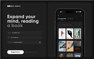 Picture of a mobile reading App project.